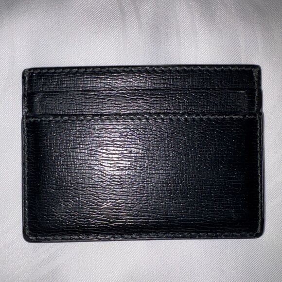 Authentic Gucci Kingsnake Print Leather Card Holder Black Red - Picture 3 of 8